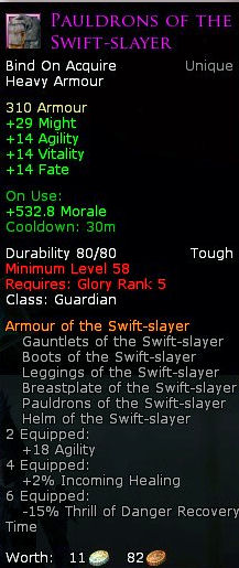 Guardian swift slayer - Pauldrons of the swift slayer