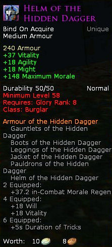 Burglar hidden dagger - Helm of the hidden dagger