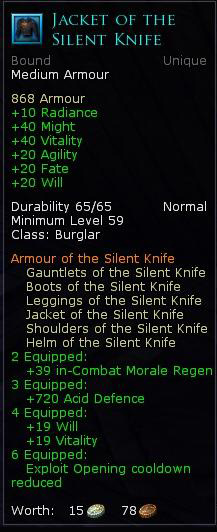 Burglar silent knife - Jacket of the silent knife