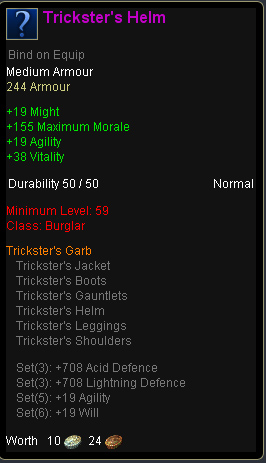 Burglar trickster - Tricksters helm