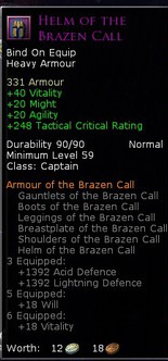 Captain brazen call - Helm of the brazen call