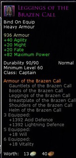 Captain brazen call - Leggings of the brazen call