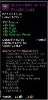 Captain brazen call - Shoulders of the brazen call