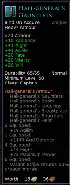 Captain hall general - Hall generals gauntlets