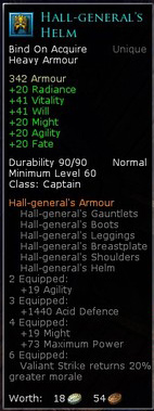 Captain hall general - Hall generals helm