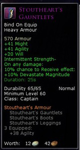 Captain stoutheart - Stouthearts gauntlets