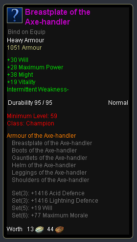 Champion axe handler - Breastplate of the axe handler