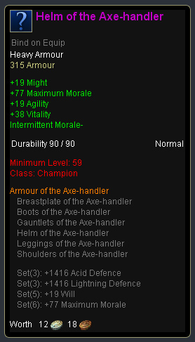 Champion axe handler - Helm of the axe handler