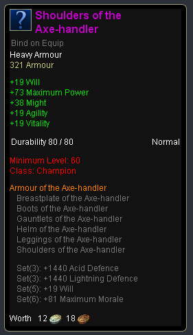 Champion axe handler - Shoulders of the axe handler