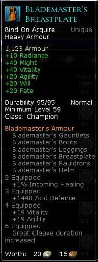 Champion blademaster - Blademasters breastplate