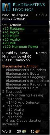 Champion blademaster - Blademasters leggings