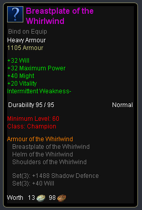 Champion whirlwind - Breastplate of the whirlwind