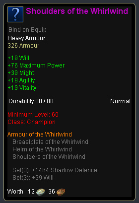 Champion whirlwind - Shoulders of the whirlwind