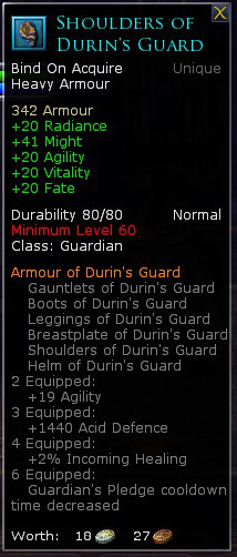 Guardian durins guard - Shoulders of durins guard