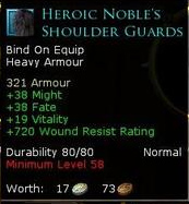 Guardian heroic nobles - Heroic nobles shoulder guards