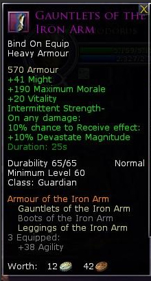 Guardian iron arm - Gauntlets of the iron arm