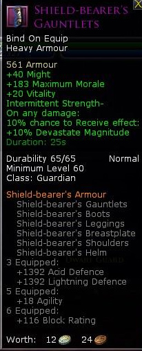 Guardian shield bearers - Shield bearers gauntlets