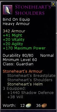 Guardian stoneheart - Stonehearts shoulders