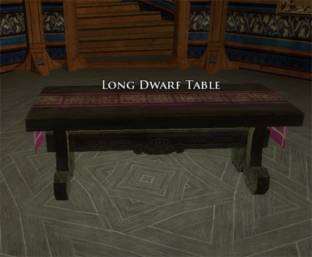 Large Furniture : Long Dwarf Table - LOTRO Housing Furniture Catalogue