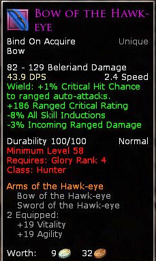 Hunter hawk eye - Bow of the hawk eye