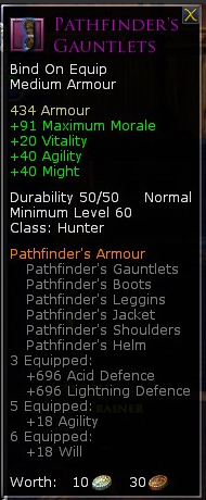 Hunter pathfinders set - Pathfinders gauntlets