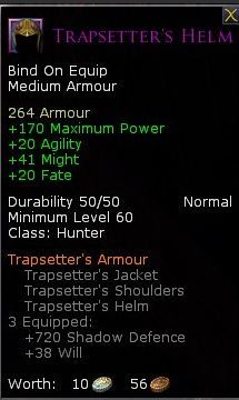 Hunter trapsetters medium armour - Trapsetters helm