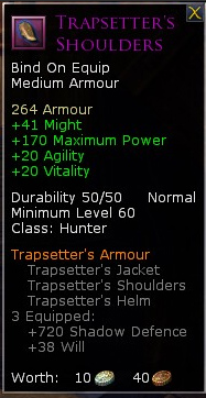 Hunter trapsetters medium armour - Trapsetters shoulders