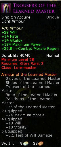 Lore master learned master - Trousers of the learned master