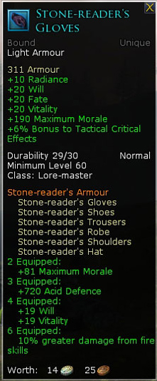 Lore master stone reader - Stone readers gloves
