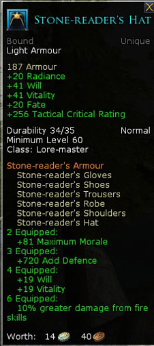Lore master stone reader - Stone readers hat
