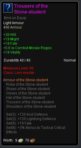 Lore master stone student - Trousers of the stone student