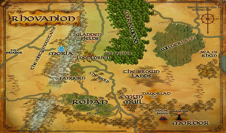 Lothlorien - Rhovanion map