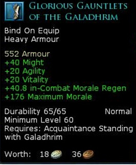 Lothlorien heavy armour - Glorious gauntlets of the galadhrim