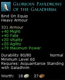 Lothlorien heavy armour - Glorious pauldrons of the galadhrim