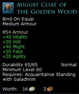 Lothlorien medium armour - August coat of the golden wood