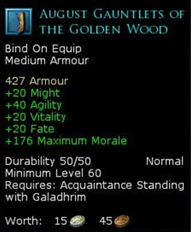 Lothlorien medium armour - August gauntlets of the golden wood
