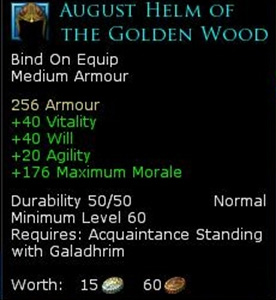 Lothlorien medium armour - August helm of the golden wood