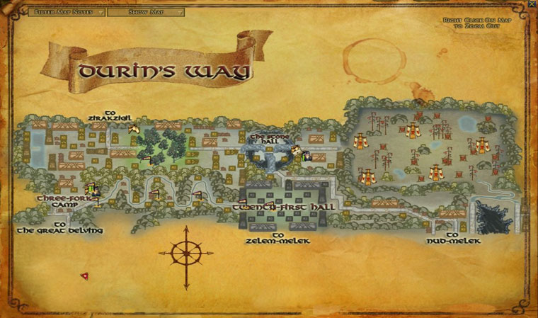 Mines of moria maps - Durins way