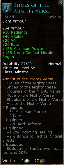 Minstrel mighty verse - Shoes of the mighty verse