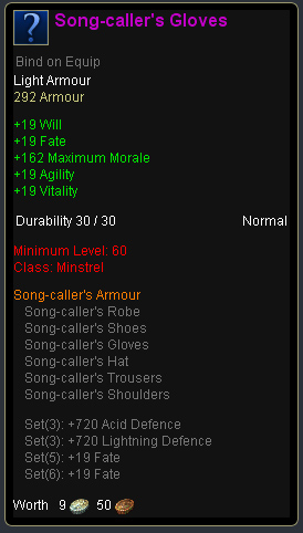 Minstrel song caller - Song callers gloves