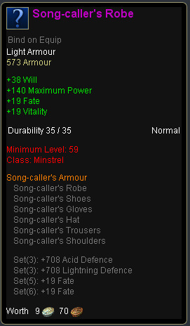 Minstrel song caller - Song callers robe