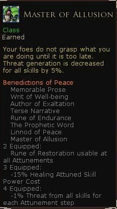 Rune keeper benediction of peace - Master of allusion