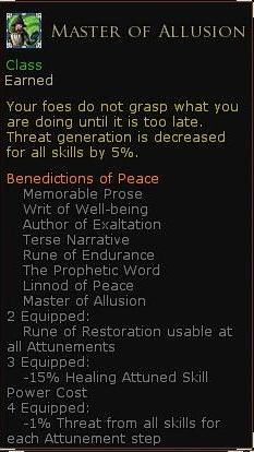 Rune keeper benediction of peace - Master of allusion