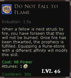 Rune keeper buffs - Do not fall to flame