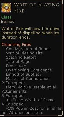 Rune keeper cleansing fires - Writ of blazing fire