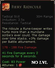 Rune keeper fire damage skills - Fiery redicule