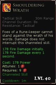 Rune keeper fire damage skills - Smouldering wrath