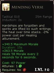 Rune keeper healing skills - Mending verse