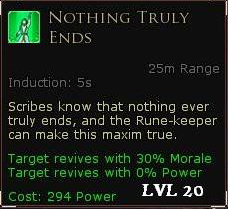 Rune keeper healing skills - Nothing truly ends
