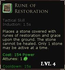 Rune keeper healing skills - Rune of restoration